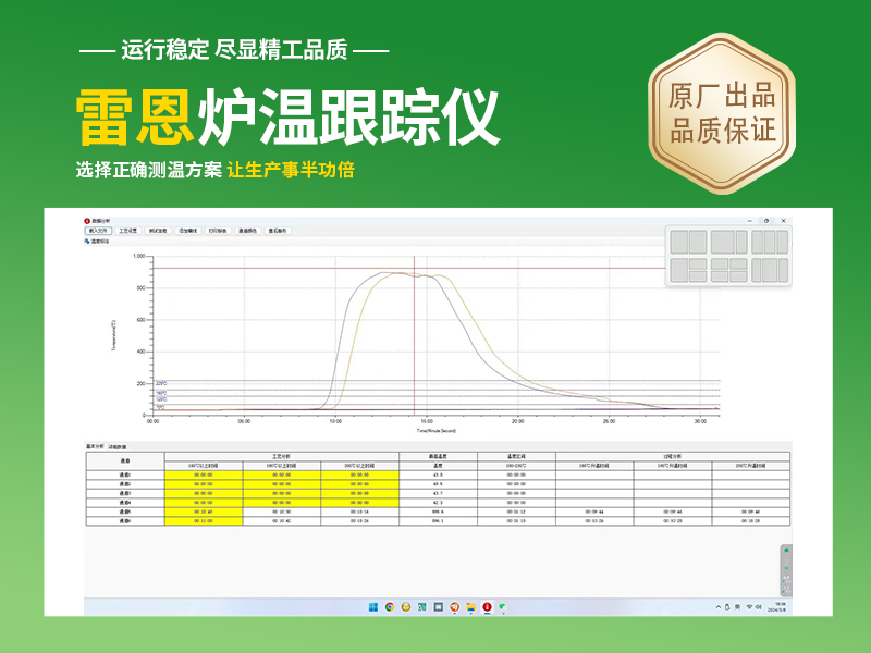 LEIEN雷恩铝钎焊炉温曲线报告显示